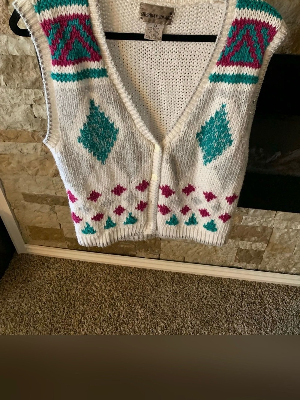 508. Sheridan Square size large 26 pit to pit, granny core vest.